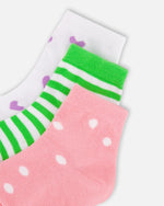 Socks (3 Pairs) Striped Green - H30YGS_3H208