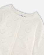 Pointelle Knit Cardigan Off-White - H30YGT30_01010