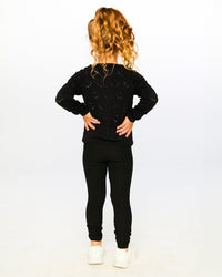 Pointelle Knit Cardigan Black - H30YGT30_09990