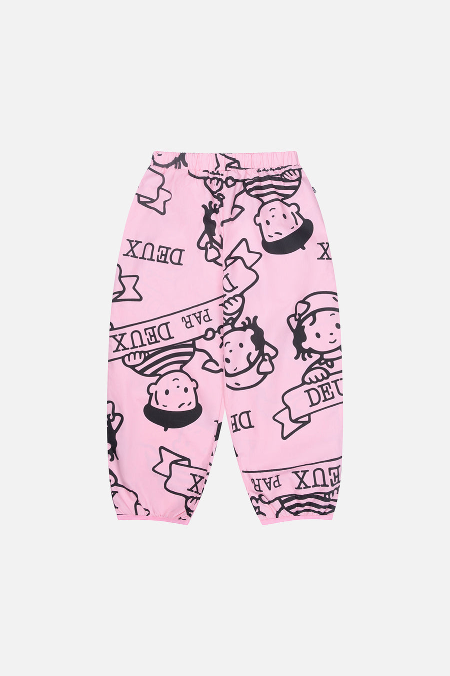 40. Jubiläum bedruckte Poplin-Hose in zartem Rosa