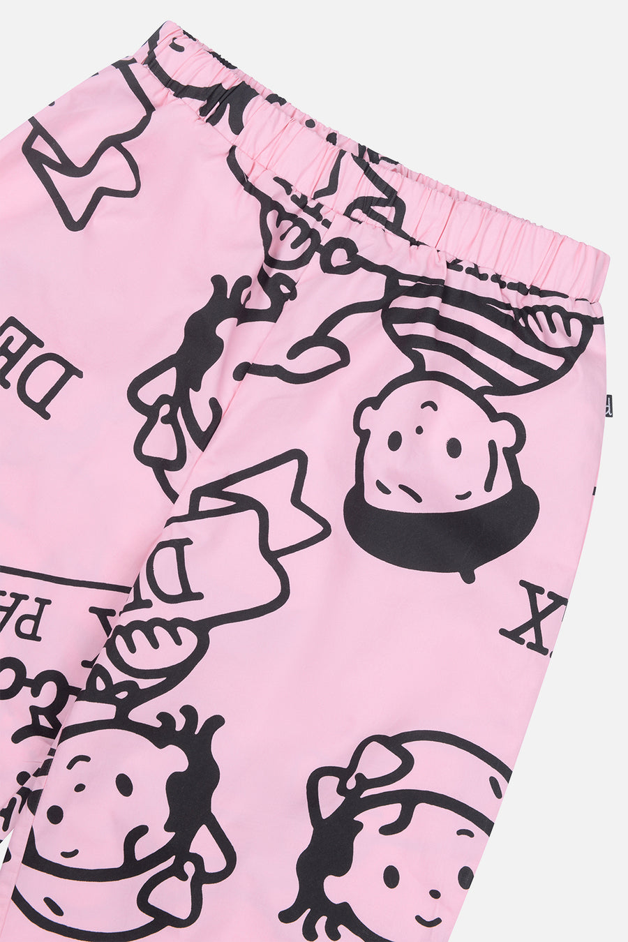 40. Jubiläum bedruckte Poplin-Hose in zartem Rosa