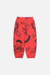 40Th Anniversary Printed Poplin Pant Poppy Red