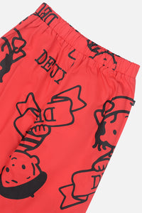 40Th Anniversary Printed Poplin Pant Poppy Red