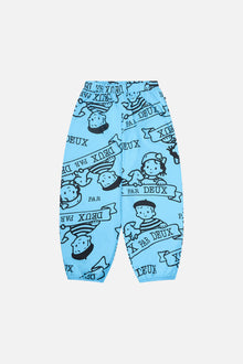 40. Jubiläum Erwachsen Bedruckte Poplin-Hose Himmelblau
