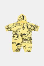 40Th Anniversary Printed Jersey One-Piece Honey Yellow