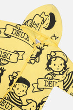 40Th Anniversary Printed Jersey One-Piece Honey Yellow