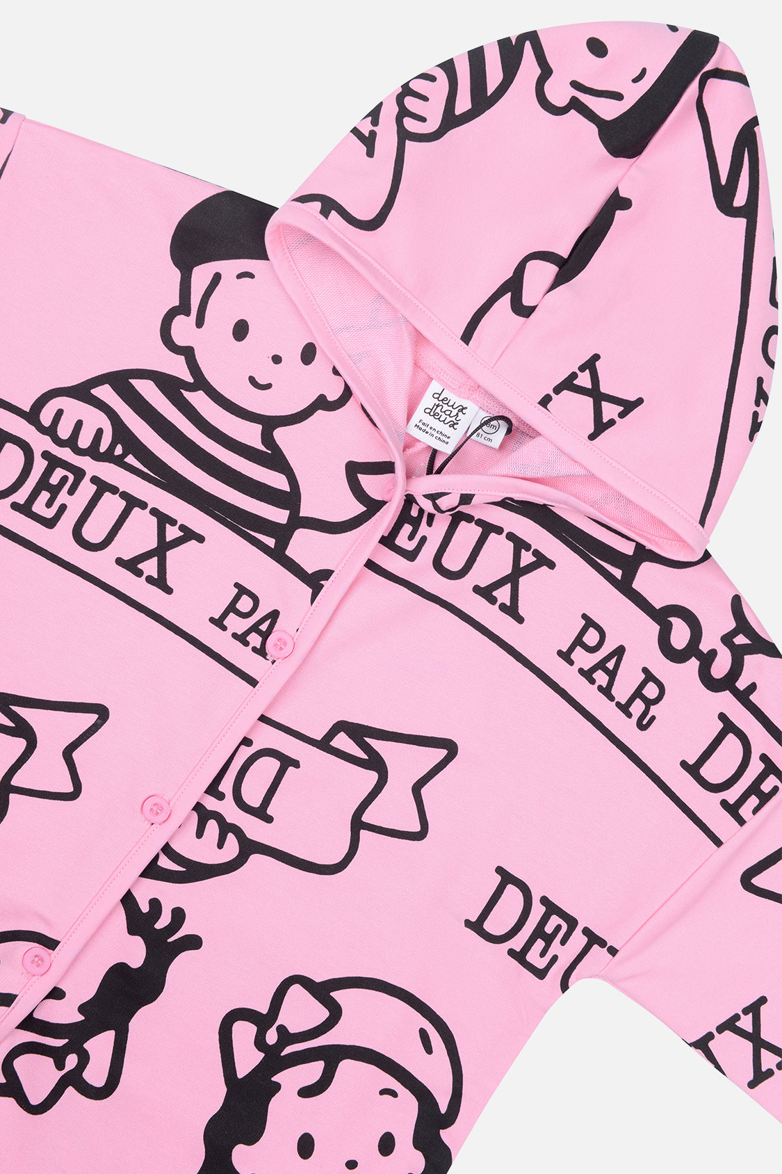 40. Jubiläum bedruckter Jersey-Einteiler in zartem Rosa