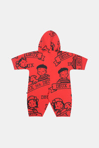 40Th Anniversary Printed Jersey One-Piece Poppy Red
