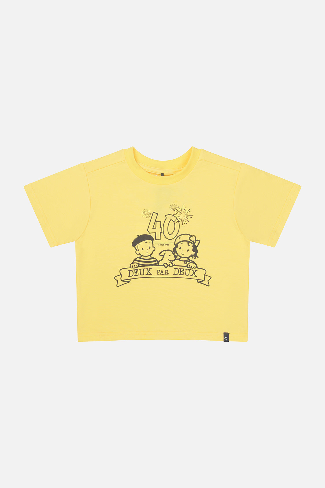 40. Jubiläums-Grafik-T-Shirt Honiggelb