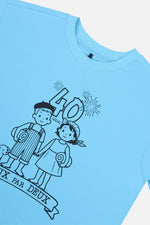 40Th Anniversary Graphic T-Shirt Sky Blue