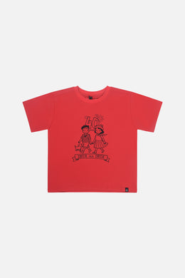 T-shirt graphique 40e anniversaire rouge coquelicot