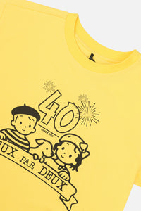 Adult 40Th Anniversary Graphic T-Shirt Honey Yellow