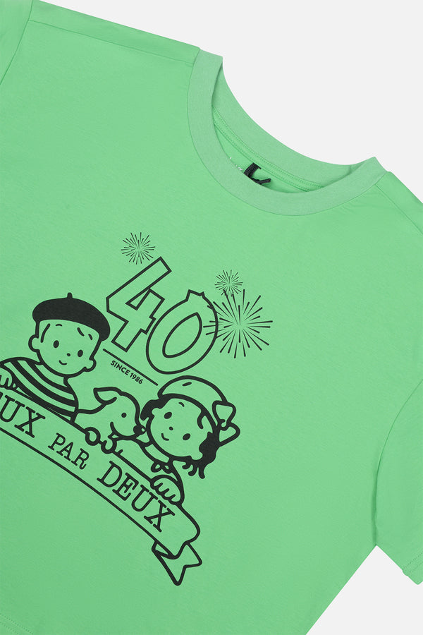 Adult 40Th Anniversary Graphic T-Shirt Green