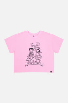 Adult 40th Anniversary Graphic Boxy T-Shirt Soft Pink