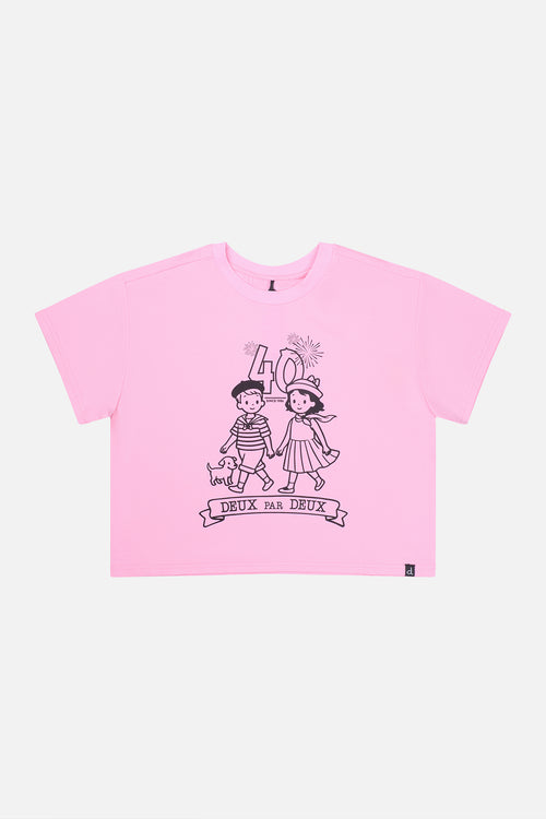 Adult 40Th Anniversary Graphic T-Shirt Soft Pink