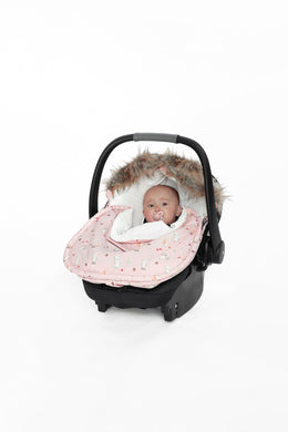 Bunting Bag For Car Seats & Strollers Pink Animal Print - J10A401_1J001