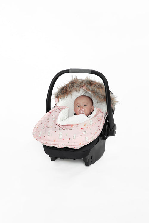 Bunting Bag For Car Seats & Strollers Pink Animal Print - J10A401_1J001