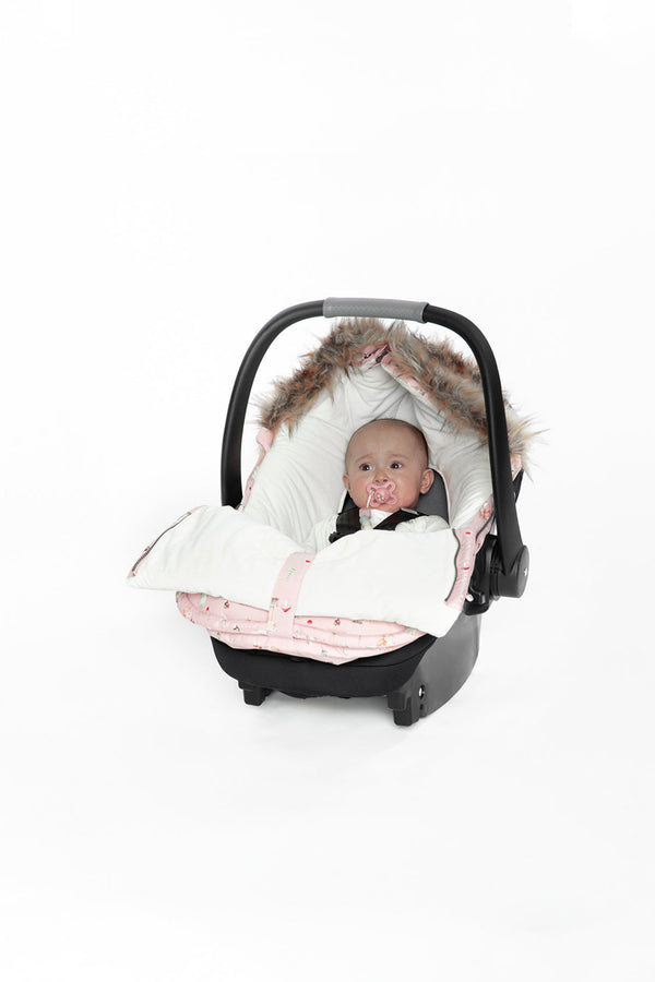 Bunting Bag For Car Seats & Strollers Pink Animal Print - J10A401_1J001