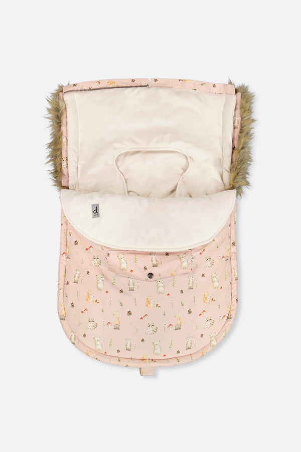 Bunting Bag For Car Seats & Strollers Pink Animal Print - J10A401_1J001