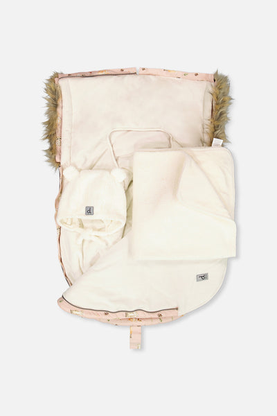Bunting Bag For Car Seats & Strollers Pink Animal Print - J10A401_1J001