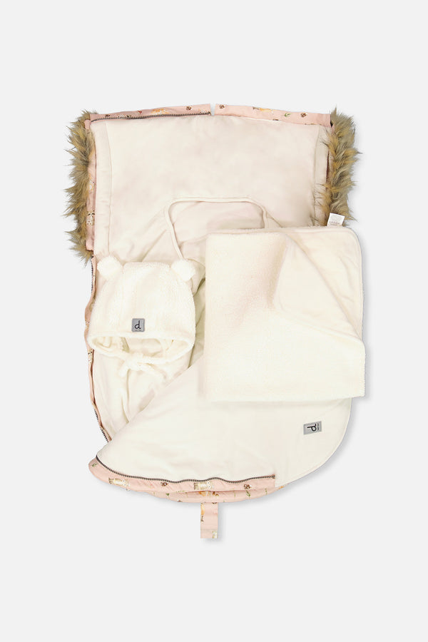 Bunting Bag For Car Seats & Strollers Pink Animal Print - J10A401_1J001
