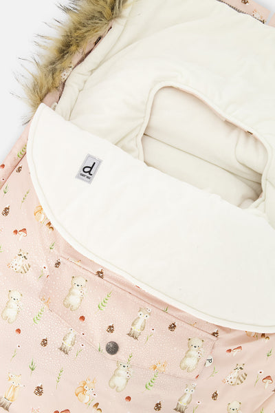 Bunting Bag For Car Seats & Strollers Pink Animal Print - J10A401_1J001