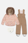 Baby Two Piece Snowsuit Pink Animal Print - J10A501_1J001