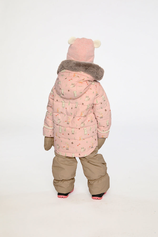 Baby Two Piece Snowsuit Pink Animal Print - J10A501_1J001