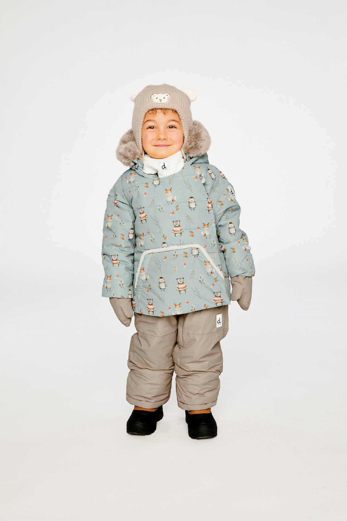Baby Two Piece Snowsuit Blue Animal Print - J10A501_1J002
