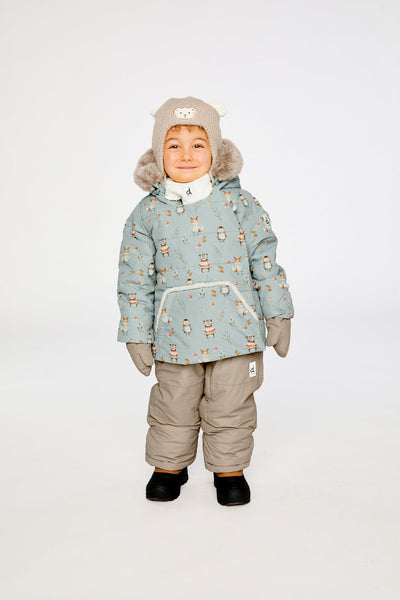 Baby Two Piece Snowsuit Blue Animal Print - J10A501_1J002