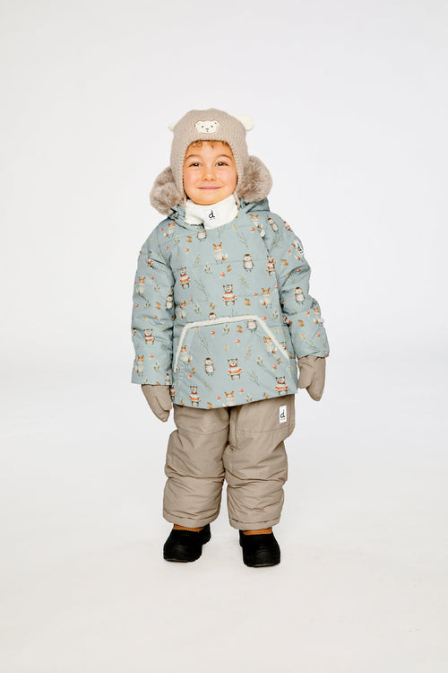 Baby Two Piece Snowsuit Blue Animal Print - J10A501_1J002