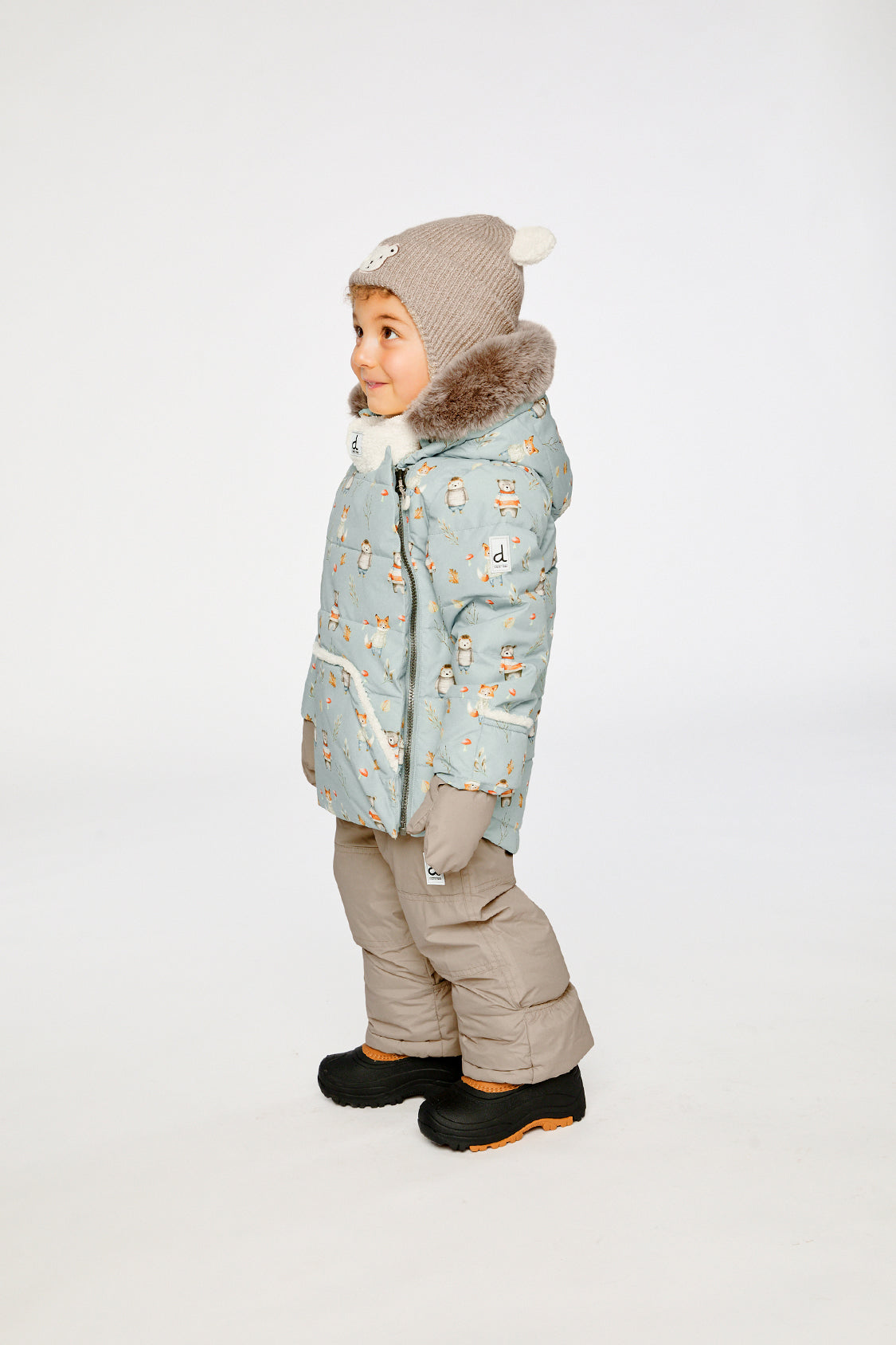 Baby Two Piece Snowsuit Blue Animal Print - J10A501_1J002