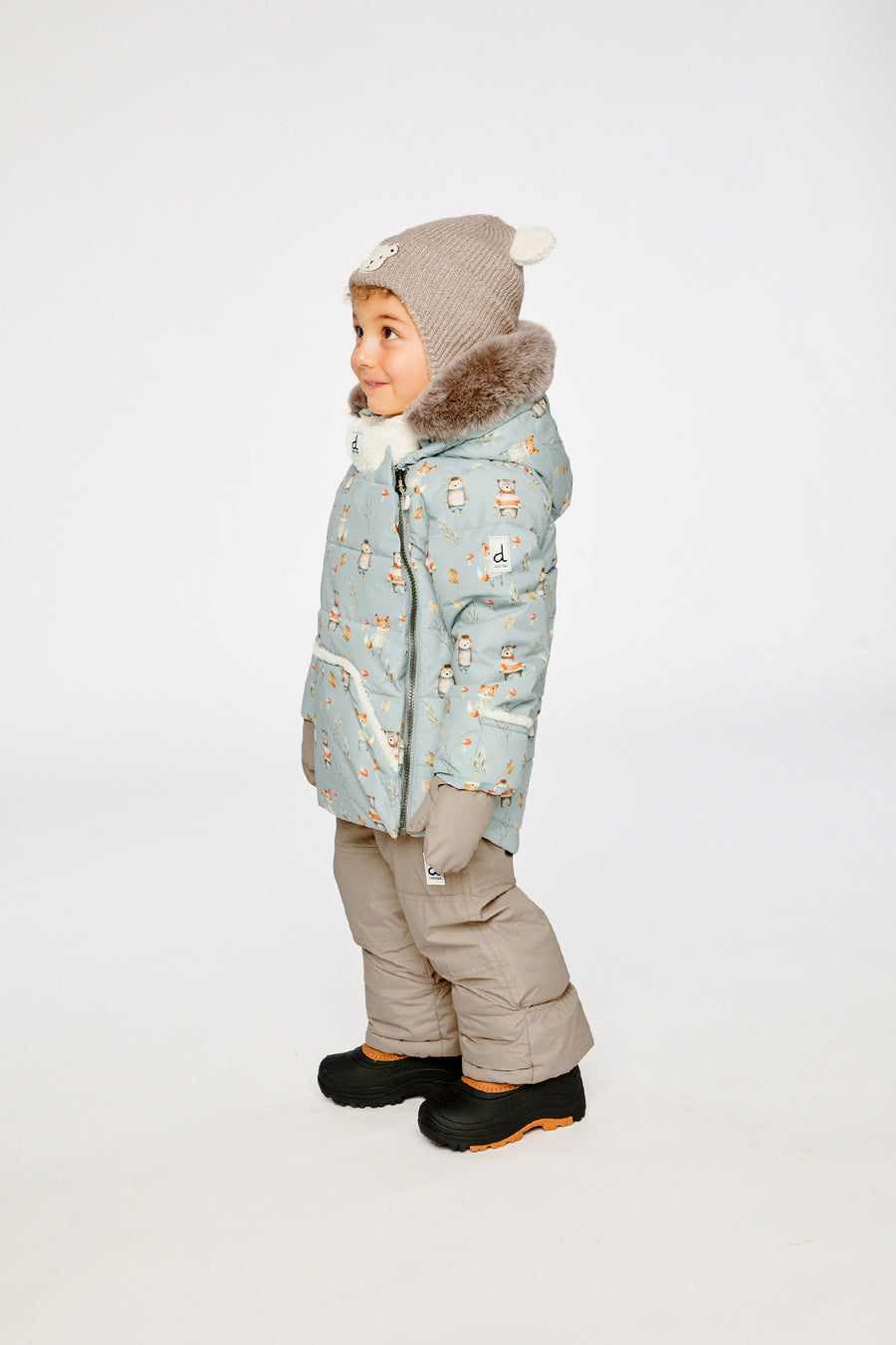 Baby Two Piece Snowsuit Blue Animal Print - J10A501_1J002