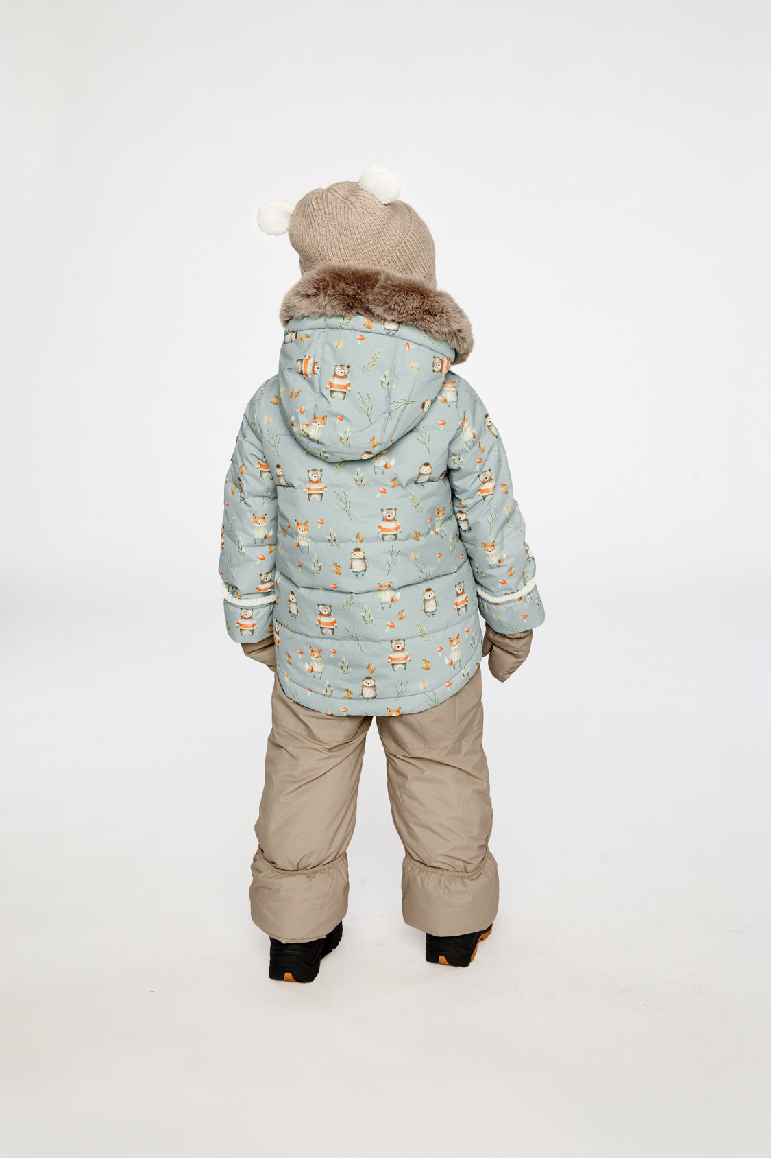 Baby Two Piece Snowsuit Blue Animal Print - J10A501_1J002