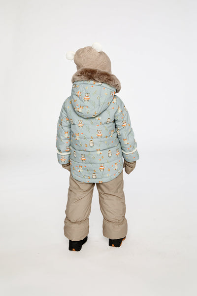 Baby Two Piece Snowsuit Blue Animal Print - J10A501_1J002
