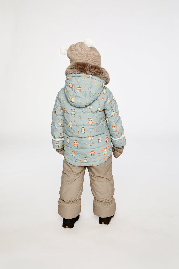 Baby Two Piece Snowsuit Blue Animal Print - J10A501_1J002