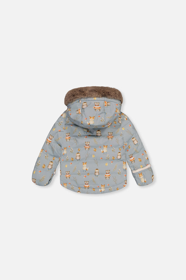 Baby Two Piece Snowsuit Blue Animal Print - J10A501_1J002