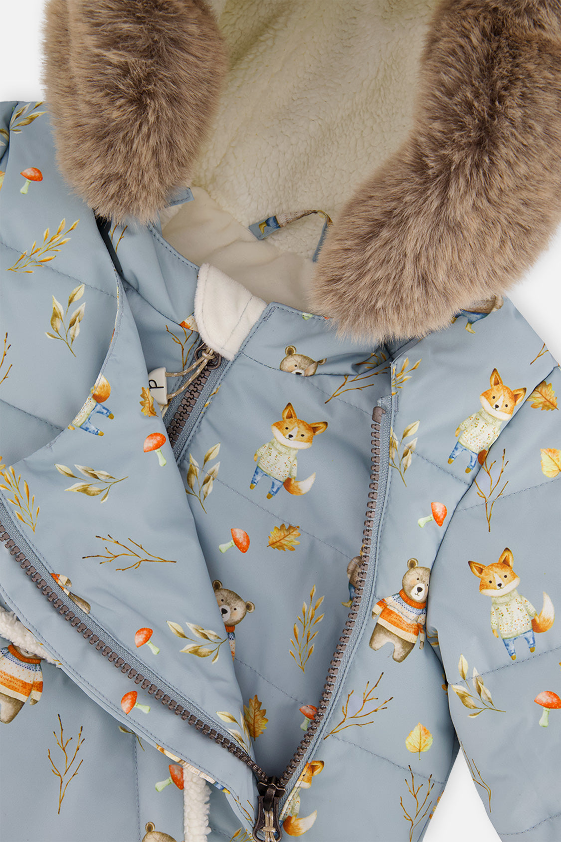 Baby Two Piece Snowsuit Blue Animal Print - J10A501_1J002