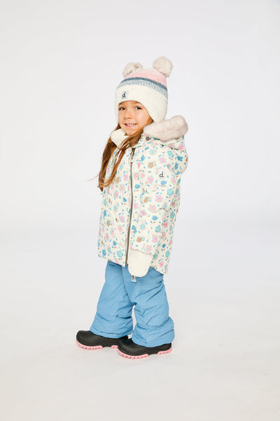 Baby Two Piece Snowsuit White With Floral Print - J10A501_1J003