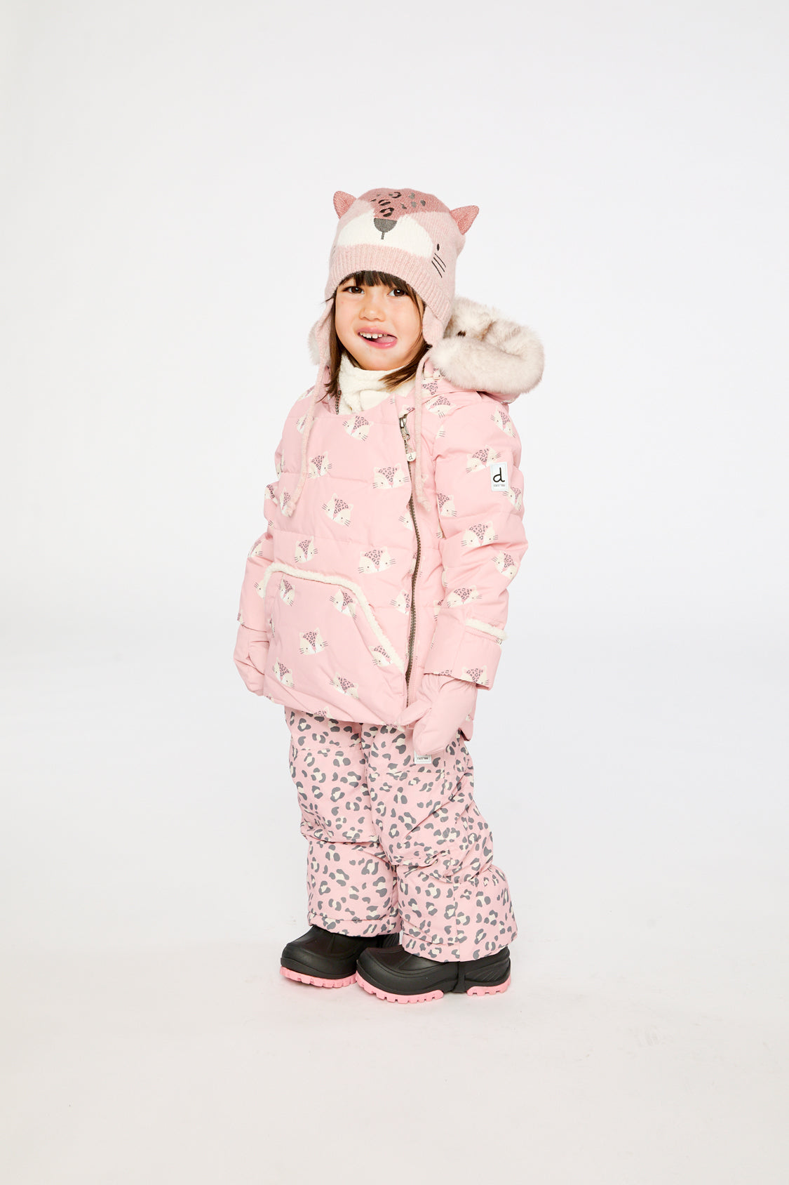 Baby Two Piece Snowsuit Rose Leopard Print - J10A501_1J004