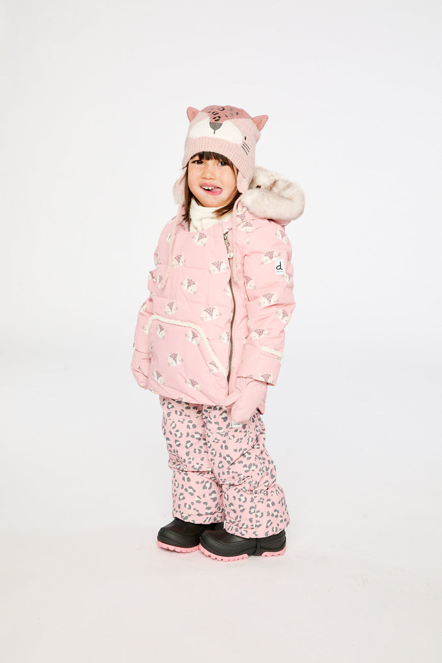 Baby Two Piece Snowsuit Rose Leopard Print - J10A501_1J004