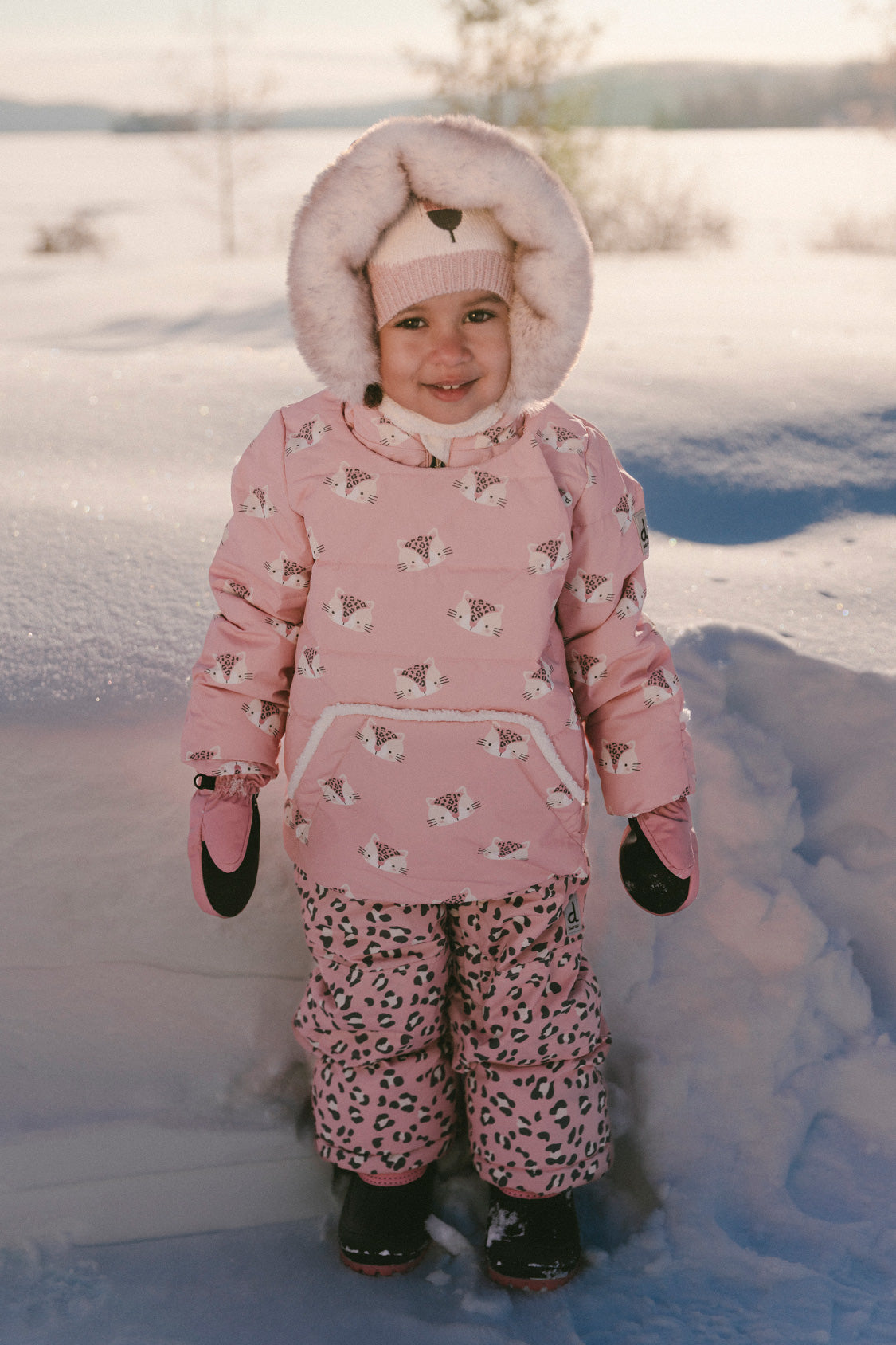 Baby Two Piece Snowsuit Rose Leopard Print - J10A501_1J004