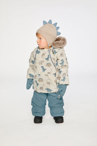 Baby Two Piece Snowsuit Blue Dinosaur Print - J10A501_1J006