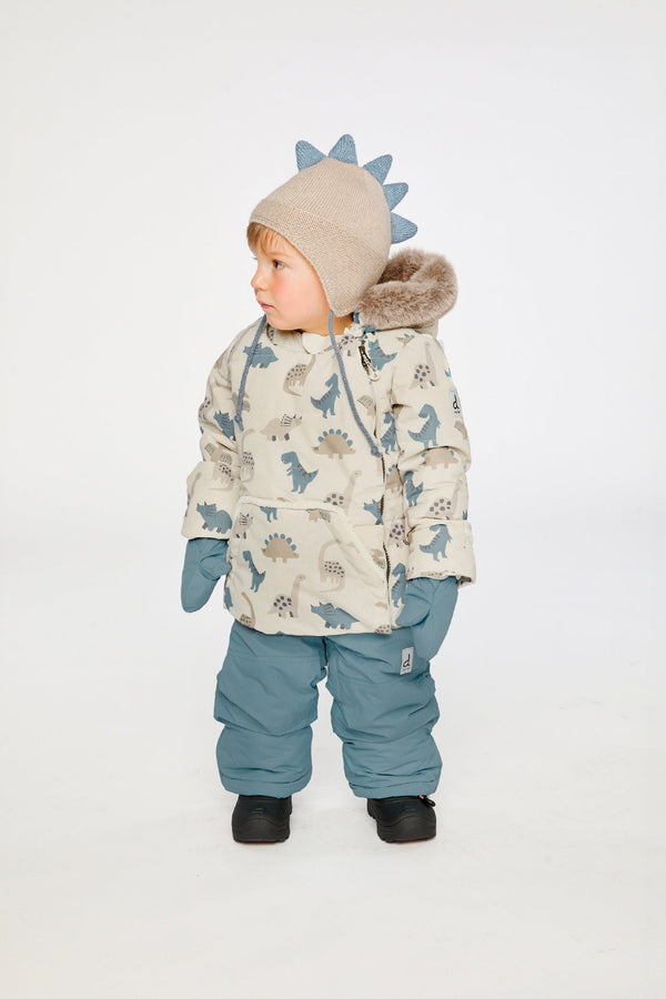 Baby Two Piece Snowsuit Blue Dinosaur Print - J10A501_1J006