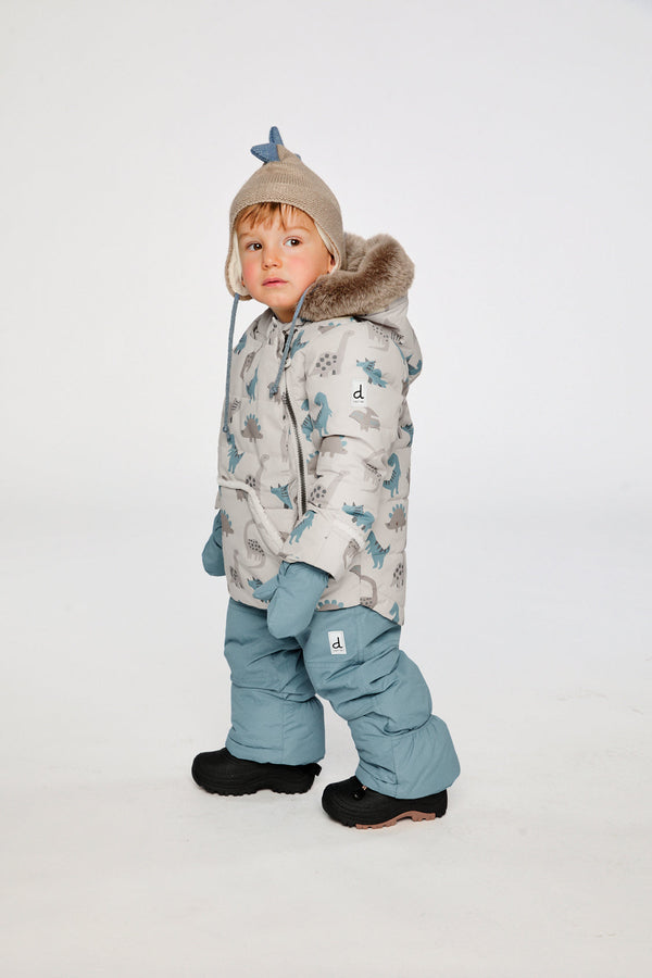 Baby Two Piece Snowsuit Blue Dinosaur Print - J10A501_1J006