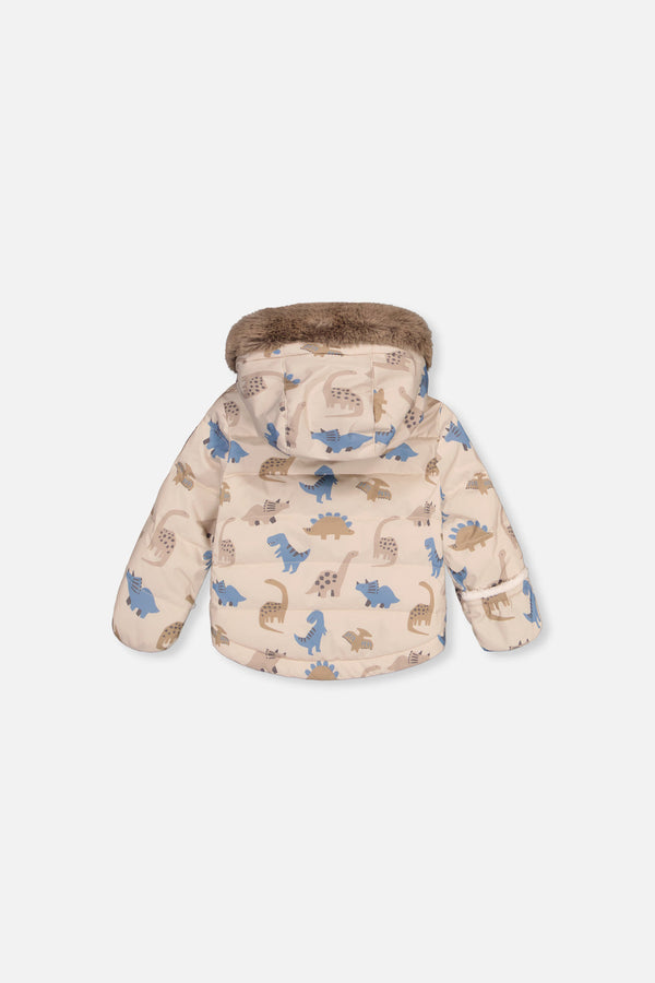 Baby Two Piece Snowsuit Blue Dinosaur Print - J10A501_1J006