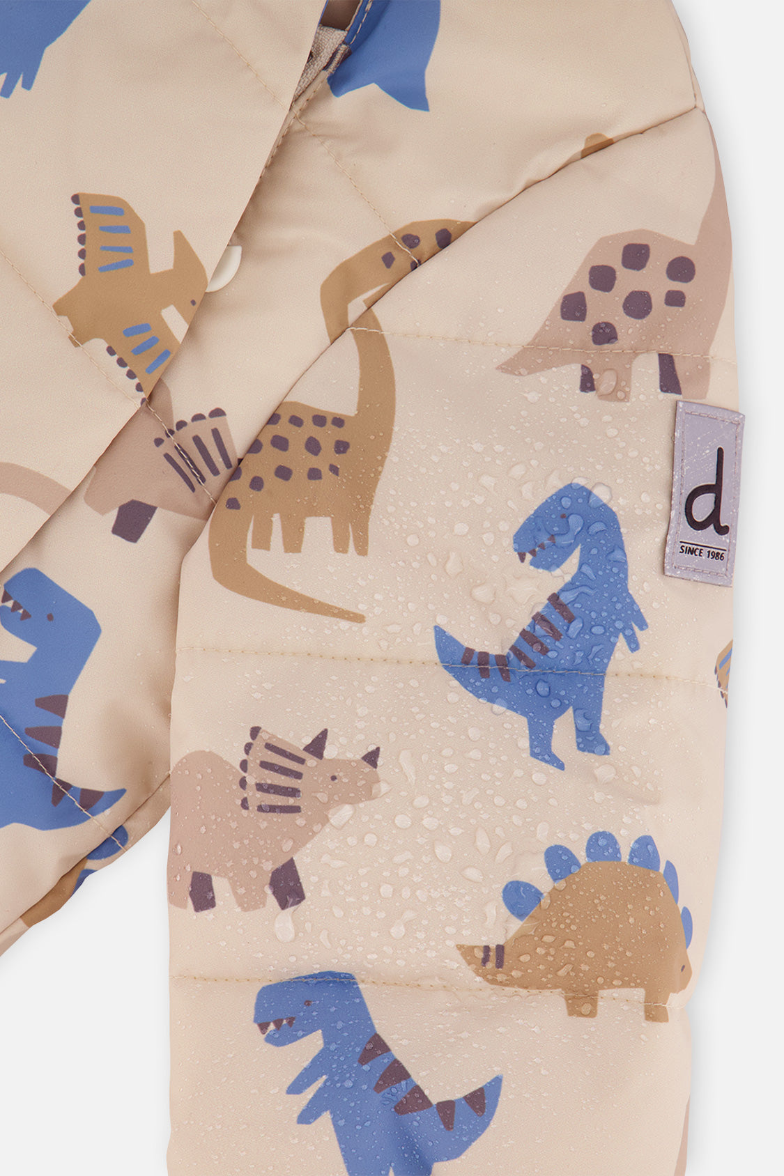 Baby Two Piece Snowsuit Blue Dinosaur Print - J10A501_1J006