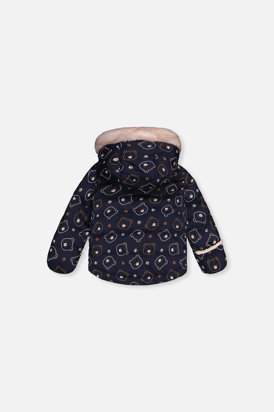 Baby Two Piece Snowsuit Blue Printed Teddy Bears - J10A501_1J008