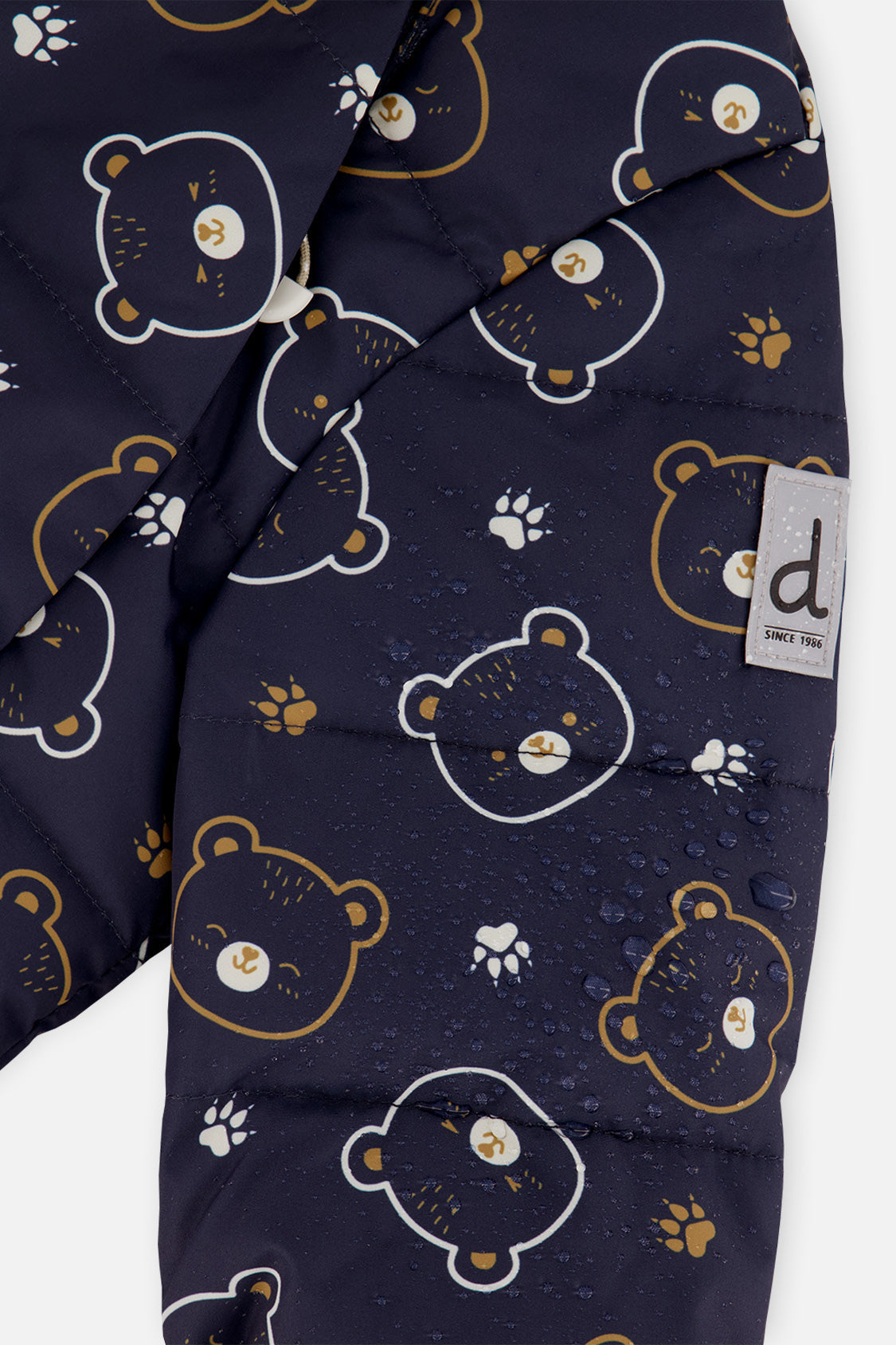 Baby Two Piece Snowsuit Blue Printed Teddy Bears - J10A501_1J008