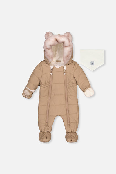 Baby One Piece Snowsuit For Car Seats Taupe - J10A602_01870